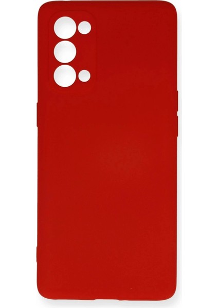 Oppo Reno 5 Pro Kılıf Nano Içi Kadife Silikon - Kırmızı