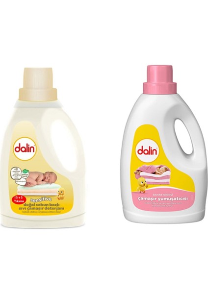 Sıvı Çamaşır Yumuşatıcısı Bahar Ninnisi+Doğal Sabun Bazlı Sıvı Çamaşır Deterjan