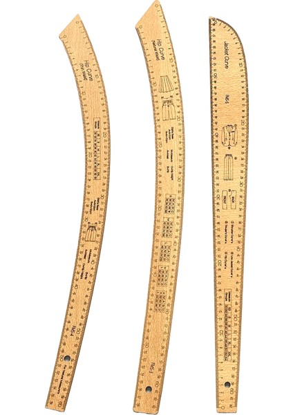 Kayın Renk Fransız 7 Parça Modelist Kalıp Çizim Seti – Gönye & Pistole / Pantolon, Ceket, Etek, Yaka fiyatları