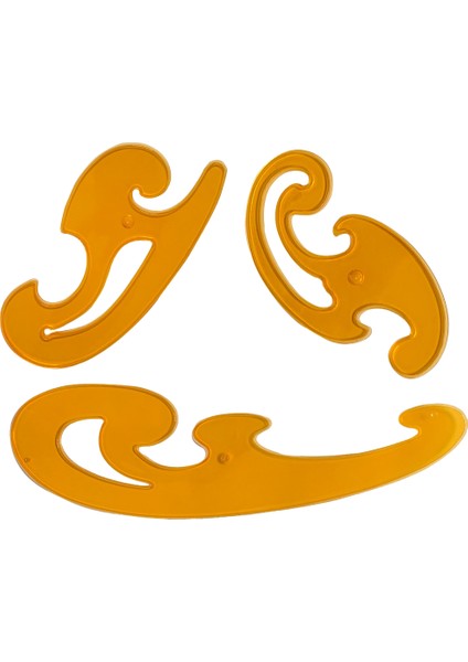 Kayın Renk Fransız 7 Parça Modelist Kalıp Çizim Seti – Gönye & Pistole / Pantolon, Ceket, Etek, Yaka fırsatları