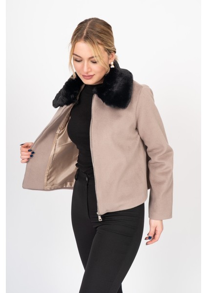 Frostluxe Fur-Collar Short Coat – 2628 fiyatları