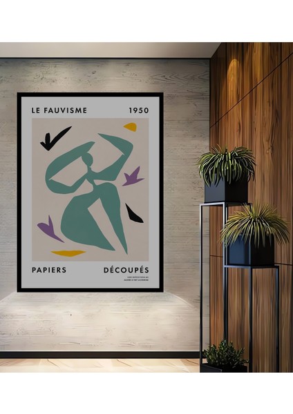 Çerçeve Görünümlü Fovizm Ilhamlı Soyut Dekoratif Ahşap Mdf Ev Duvar Tablo Dikdörtgen Ev Duvar Tablo