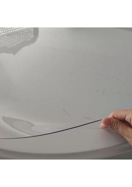 Yuvarlak 2,6mm Şeffaf Kalın Pvc Masa Örtüsü Kaymaz Koruyucu