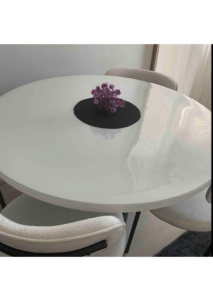 Yuvarlak 2,6mm Şeffaf Kalın Pvc Masa Örtüsü Kaymaz Koruyucu fiyatları