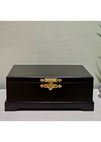 Ahşap 9 Bölmeli Saat Kutusu Dekoratif Siyah Saat Aksesuar Saklama Kutusu Organizer modelleri