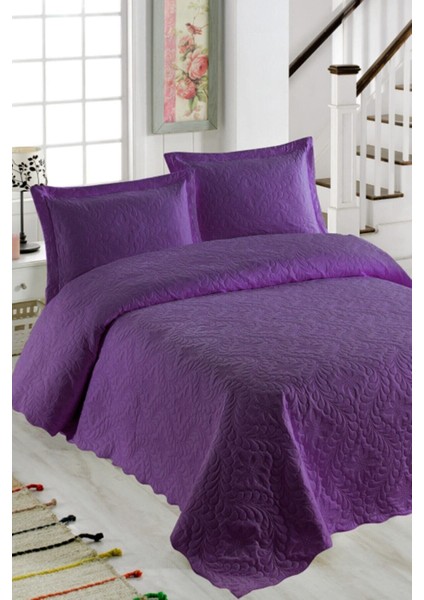 Örtüm Ivy Sarmaşık Çift Kişilik Microfiber Kapitone Yatak Örtüsü