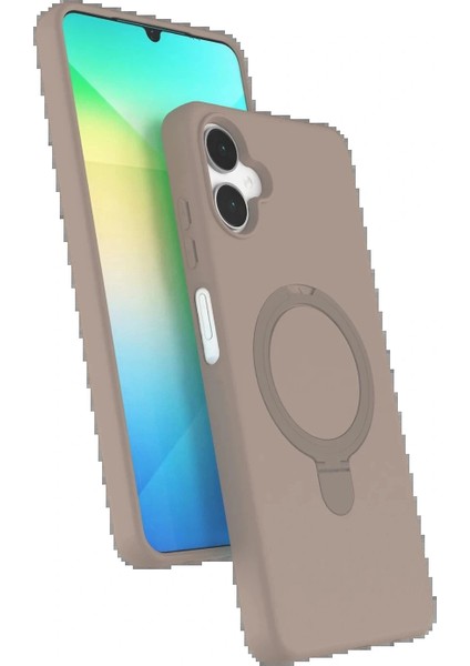 Samsung Galaxy A06 Regal Magsafe Standlı Kapak - Çöl Titanyum