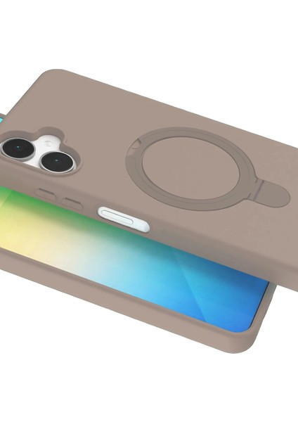 Samsung Galaxy A06 Regal Magsafe Standlı Kapak - Çöl Titanyum fırsatları