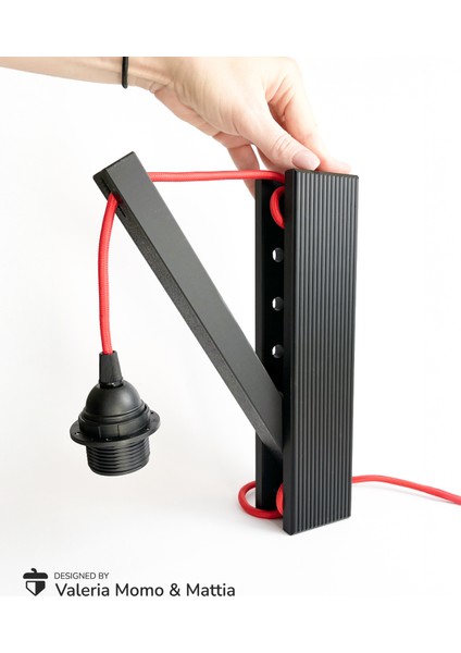 Ayarlanabilir Duvar Aplik Tutucu, Tasarım Kablo Lambası