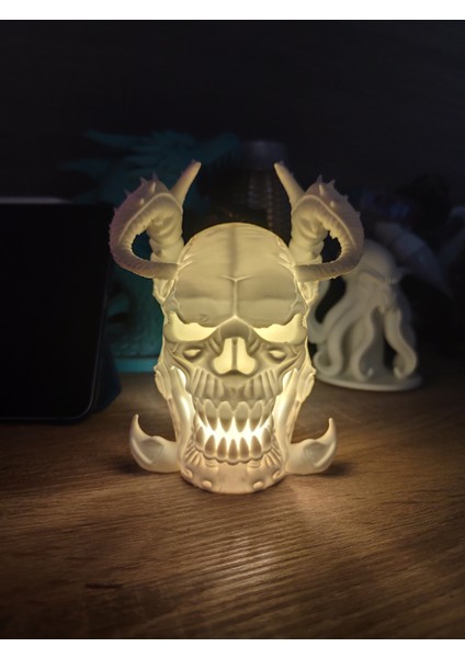 Mutasyon Kafatası – Lamba ve Heykel (3 Versiyon) modelleri