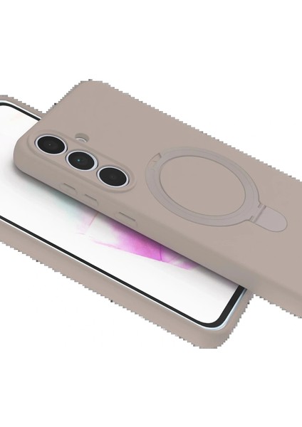 Samsung Galaxy S24 Fe Regal Magsafe Standlı Kapak - Çöl Titanyum fırsatları