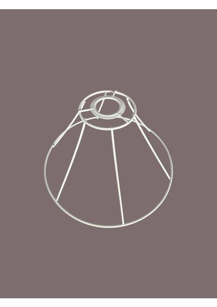 Konik Avize Teli , Iskeleti (Uzun Boy 30X18 Cm) Beyaz Statik Boyalı (Duy Takımı Dahil) fırsatları