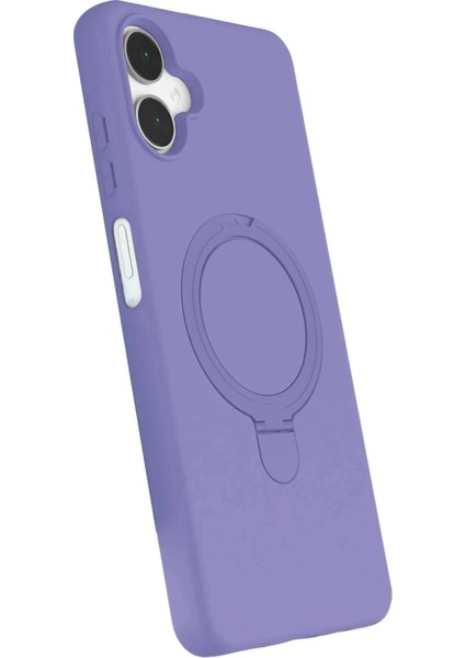 Samsung Galaxy A06 Regal Magsafe Standlı Kapak - Lila modelleri