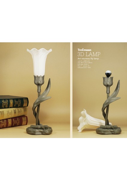 Art Nouveau Zambak Lambası 2