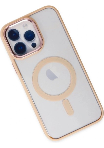 iPhone 14 Pro Max Kılıf Room Magneticsafe Silikon - Pudra modelleri