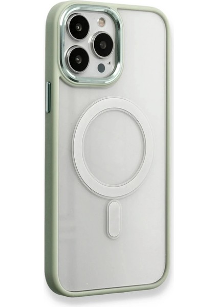 iPhone 14 Pro Max Kılıf Room Magneticsafe Silikon - Su Yeşili