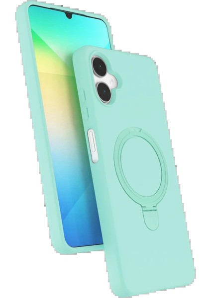 Samsung Galaxy A06 Regal Magsafe Standlı Kapak - Su Yeşili