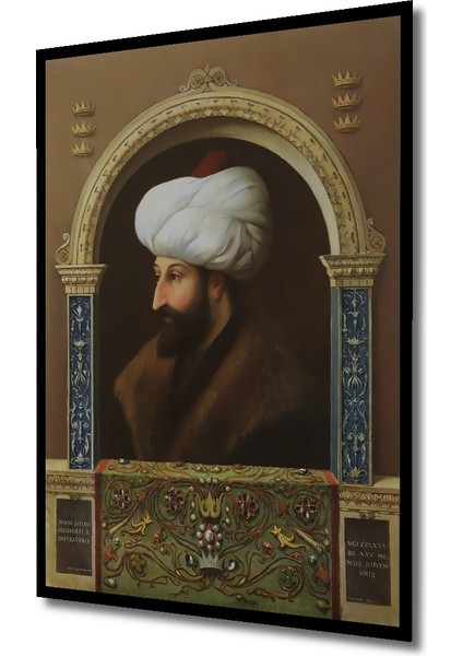 Çerçeve Görünümlü Fatih Sultan Mehmet Ahşap Mdf Dekoratif Ev Duvar Tablo Dikdörtgen Ev Duvar Tablo fiyatları