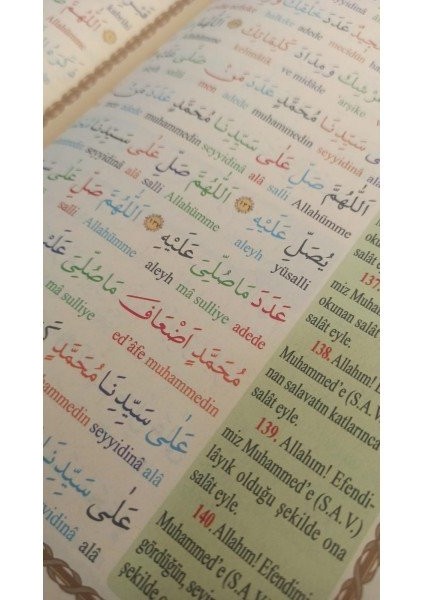 Delâilü'l Hayrât Salavât-I Şerifeler 3'özellikli Kelime Kelime Türkçe Okunuşlu ve Meailli modelleri