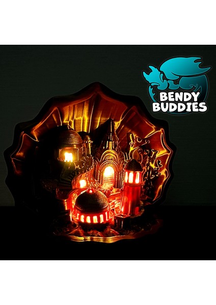 Atlantis-Lamba / Kabuk Dekorasyonu / Yerinde Baskı Gece Lambası / Poseidon Sarayı Dekoru fırsatları