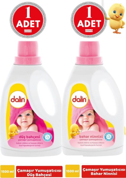 Sıvı Çamaşır Yumuşatıcısı Bahar Ninnisi 1500 ml 1 Adet &#43; Düş Bahçesi 1500 ml 1 Adet