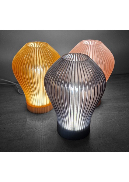 Lucidglow Lamba - Zarif Nervürlü LED Masa Lambası