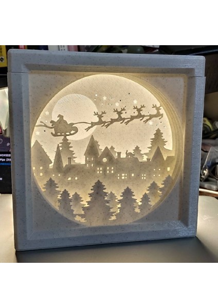 Sahne Lambası Gibi Noel Kağıt Sanatı[stp Dahil]