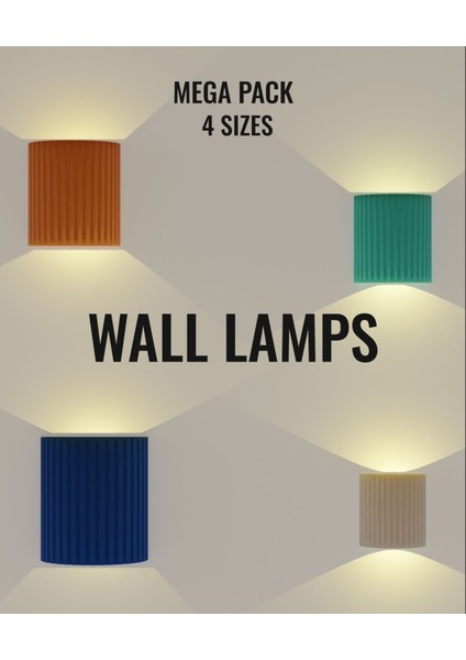 Minimum Duvar Lambası | Mega Paket 4 Boyut