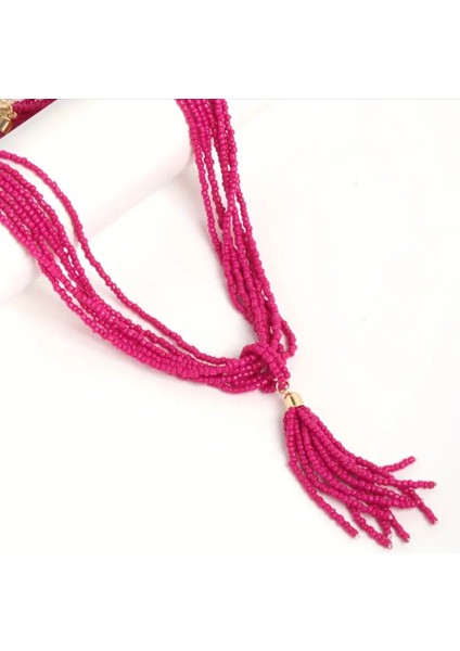 Boncuk Çoklu Tasarım Kolye