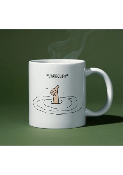 Iyiyim Eğlenceli Özel Tasarım Porselen Kupa Bardak