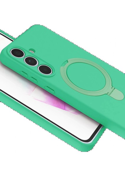 Samsung Galaxy S24 Fe Regal Magsafe Standlı Kapak - Yeşil fırsatları