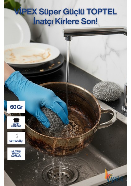 Süper Güçlü Toptel - Inatçı Kirlere Son! 2 Adet Toptel 60 gr