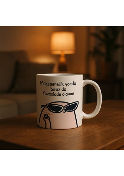 Mükemmellik Yordu Komik Karakter Baskılı Kupa Bardak