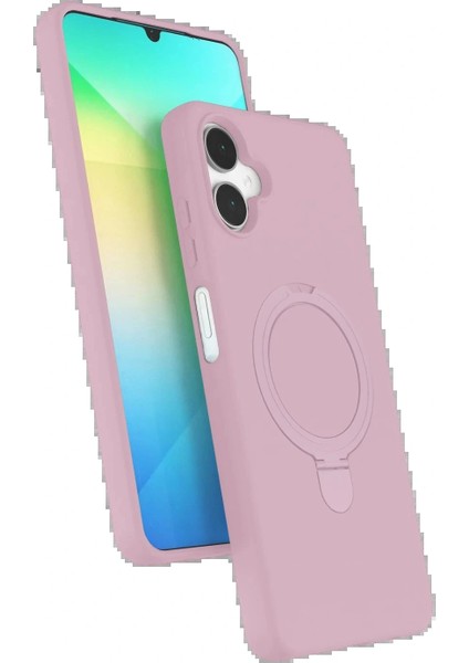 Samsung Galaxy A06 Regal Magsafe Standlı Kapak - Açık Pembe