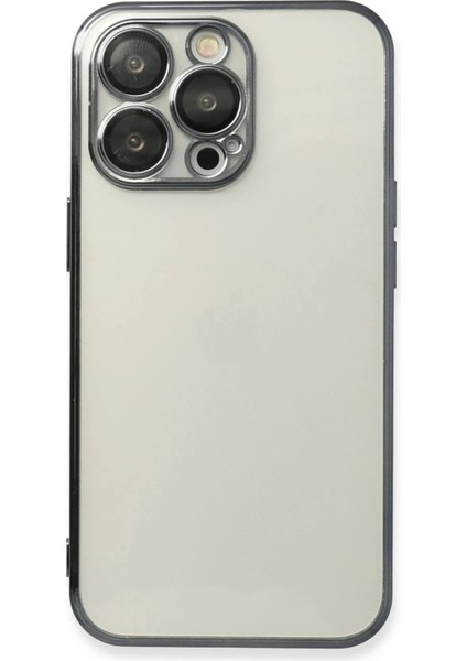 iPhone 14 Pro Max Kılıf Lensli Silikon - Siyah