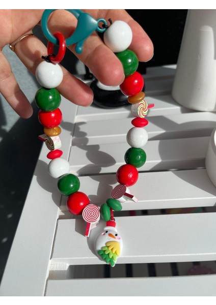 Yılbaşı - Xmas Temalı Şeker Boncuklu Köpek Kolyesi/ Tasması fiyatları