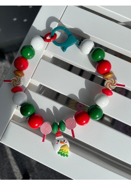 Yılbaşı - Xmas Temalı Şeker Boncuklu Köpek Kolyesi/ Tasması modelleri