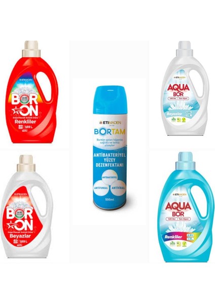 Doğal Çamaşır Deterjanı Renkliler ve Beyazlar Için 118 Yıkama+ Bortam Dezenfektan.