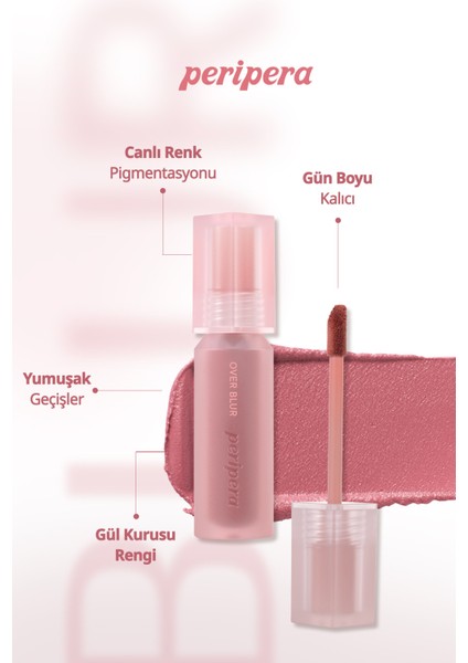 Gün Boyu Kalıcı Pürüzsüz Matlık Sunan Tint Perıpera Over Blur Tint (014 Daily Rosy) fiyatları