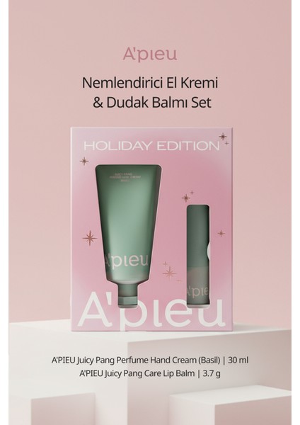 Nemlendirici El Kremi & Dudak Balmı Set Apıeu Juicy-Pang Perfume Hand Cream&lip Balm Set