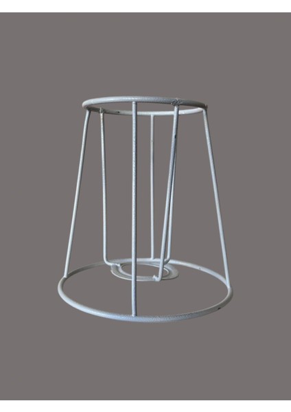 Konik Mini Abajur Teli ve Aplik Teli, Iskeleti Beyaz Statik Boyalı E27 (15 Cm) fiyatları