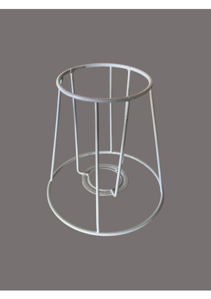 Konik Mini Abajur Teli ve Aplik Teli, Iskeleti Beyaz Statik Boyalı E27 (15 Cm) modelleri