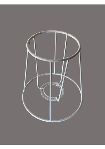 Konik Mini Abajur Teli ve Aplik Teli, Iskeleti Beyaz Statik Boyalı E27 (15 Cm) fırsatları