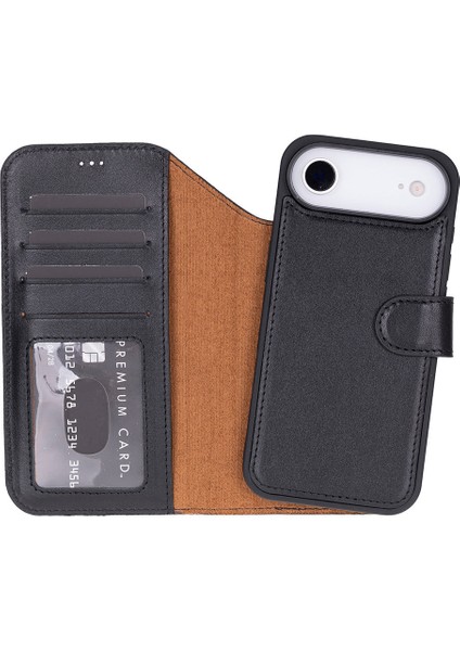 iPhone 17 Air Çıkarılabilir Deri Cüzdan Kılıf