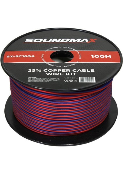 SX-SC18GA Hoparlör Kablosu Silikon 18GA 100 Metre