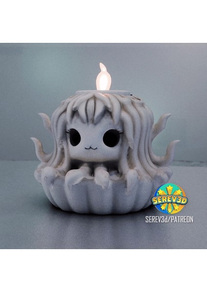 Sevimli Medusa - Mum ve Sabunluk - 3D Baskı Stl/3mf