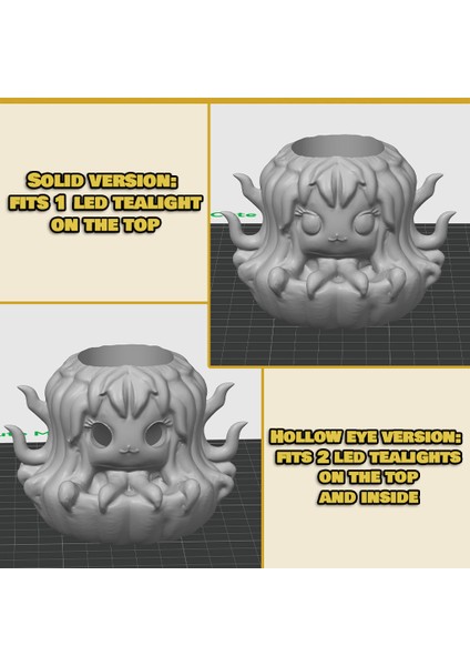 Sevimli Medusa - Mum ve Sabunluk - 3D Baskı Stl/3mf fırsatları