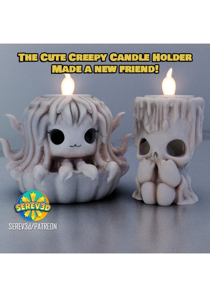 Sevimli Medusa - Mum ve Sabunluk - 3D Baskı Stl/3mf indirimleri