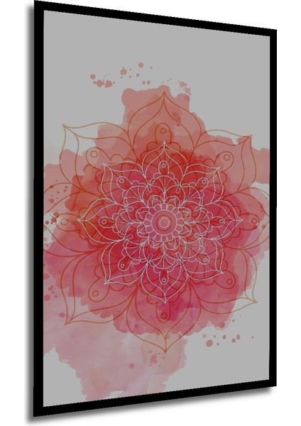 Çerçeve Görünümlü Mandala Çiçek Desenli Dekoratif Ahşap Mdf Ev Duvar Tablo Dikdörtgen Ev Duvar Tablo modelleri