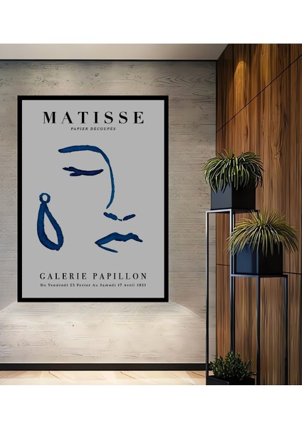 Çerçeve Görünümlü Matisse Ilhamlı Soyut Ahşap Mdf Dekoratif Ev Duvar Tablo Dikdörtgen Ev Duvar Tablo